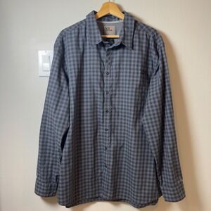 5.11 Tactical Mens XL Gray Gingham Long Sleeve Button Down Shirt